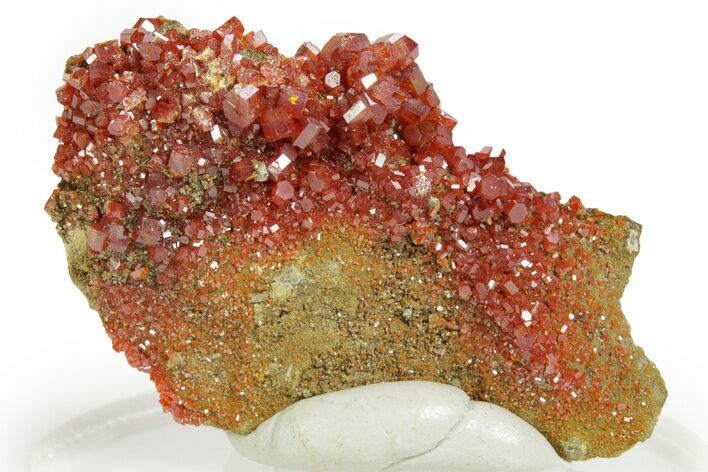 Glittering Ruby Red Vanadinite Crystals - Arizona #361572